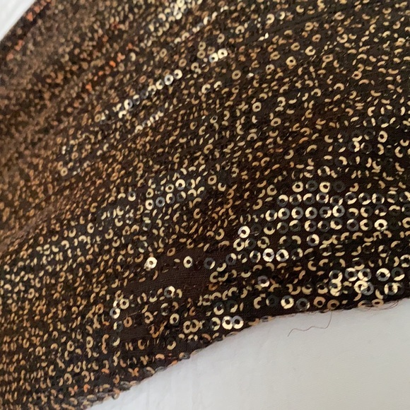 Guess Gold Sequin Long Sleeve Mini Dress - Picture 11 of 11